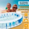 90×60×20In Inflatable Swimming Pool Blow Up Family Pool For Kids Foldable Swim Ball Pool Center