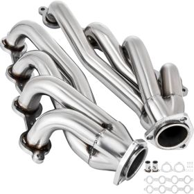 VEVOR Exhaust Header Set 1 5/8" Exhaust Turbo Headers, Stainless Steel Exhaust Manifold Headers, Shorty Engine Conversion LS Swap Exhaust Headers for