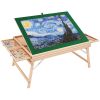 VEVOR 1500 Piece Puzzle Table with Folding Legs, 4 Drawers and Cover, 32.7"x24.6" Wooden Jigsaw Puzzle Plateau, Adjustable 3-Tilting-Angle Puzzle Boar