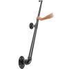 VEVOR Pipe Stair Handrail, 4FT Staircase Handrail, 440LBS Load Capacity Carbon Steel Pipe Handrail, Industrial Pipe Handrail with Wall Mount Support,