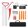 18-piece car emergency kit with window wedge, air wedge bag pump, long distance grabber, automatic trim and removal tool Preferred merchant service pr
