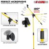5 Core Tripod Mic Stand Floor Adjustable 18 to 72 Inches Sturdy Boom Arm Holder Microphone Stands Pedestal Para Microfono for Singing MS 080 YLW