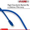 5 CORE Ethernet Cable 15 ft Long Cat 6 Computer Internet Patch Cord High Speed WiFi RJ45 for Gaming Indoor Outdoor Use - ET 15FT BLU