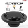 5 Core 2 Way 6' Car Stereo Speakers Pair 500W Coaxial Subwoofer w Tweeter | Universal Fit Deep Bass Replacement Component Speaker for Vehicle Door Sid