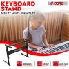 5 CORE Keyboard Stand Z Style Adjustable Electric Piano Riser Foldable & Sturdy Lift Holder For 54 61 Keys Instruments Black - KS Z1 BLK