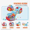 VEVOR 5 in 1 Kids Play Tent with Tunnel, Basketball Hoop for Boys, Girls, Babies and Toddlers, Indoor/Outdoor Pop Up Playhouse with Carrying Bag & Ban