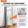 VEVOR Full Length Mirror, 71'' x 31'', Extra Large Standing Hanging or Leaning Rectangle Floor Mirror with Tempered Glass Aluminum Alloy Frame, Full B