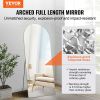 VEVOR Arched Full Length Mirror, 71'' x 30'', Large Free Standing Leaning Hanging Wall Mounted Floor Mirror with Stand Aluminum Alloy Frame, Full Body
