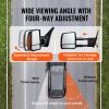 VEVOR Towing Mirrors Fit for 2007-2017 Toyota Tundra, Power Heated Tow Mirror with Signal Light/LED Arrow Signal Light, Plane & Convex Glass, Manual C