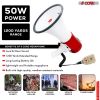 5Core Megaphone Bullhorn Speaker 50W Bull Horn Cheer Megafono 1200 Yards
