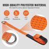 VEVOR Car Tie Down with Chain Anchors, Lasso Style 2"×120" Tire Straps, 5865 LBS Working Load, 11023 LBS Breaking Strength, with Heavy Duty Ratchets f