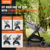 VEVOR Standard Baby Stroller, Infant Toddler Stroller with Bassinet, 3rd-Gear Adjustable Backrest & Foldable & Reversible Seat, Carbon Steel Newborn S