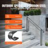 VEVOR Handrails for Outdoor Steps, Fit 3-5 Steps Outdoor Stair Railing, Wrought Iron Handrail, Flexible Front Porch Hand Rail, Black Transitional Hand