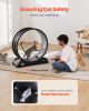 VEVOR Cat Exercise Wheel 31.5 in Large Indoor Cat Running Wheel Treadmill Black
