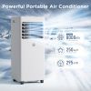 8,000 BTU Portable Air Conditioners, Portable AC Unit with Remote Control for Room up to 300 Sq.Ft, 3-in-1 Room Air Conditioner Work as Dehu & Fan & C