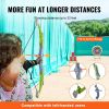VEVOR Bow and Arrow Set for Kids, 2 Pack LED Light Up Archery Set with 20 Suction Cup Arrows, 2 Hanging Targets, 2 Quivers, 3 Target Cans, Outdoor Toy