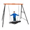 Metal Swing Stand Swing Sets for Backyard,Powder Coated Swing Frame of Swing Set with Extra Side Bars,880 Lbs Heavy-Duty A-Frame Outdoor Swing Fits Sw