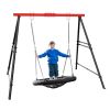 Metal Swing Stand Swing Sets for Backyard,Powder Coated Swing Frame of Swing Set with Extra Side Bars,880 Lbs Heavy-Duty A-Frame Outdoor Swing Fits Sw
