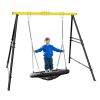 Metal Swing Stand Swing Sets for Backyard,Powder Coated Swing Frame of Swing Set with Extra Side Bars,880 Lbs Heavy-Duty A-Frame Outdoor Swing Fits Sw