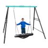Metal Swing Stand Swing Sets for Backyard,Powder Coated Swing Frame of Swing Set with Extra Side Bars,880 Lbs Heavy-Duty A-Frame Outdoor Swing Fits Sw
