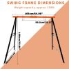 Metal Swing Stand Swing Sets for Backyard,Powder Coated Swing Frame of Swing Set with Extra Side Bars,880 Lbs Heavy-Duty A-Frame Outdoor Swing Fits Sw