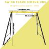 Metal Swing Stand Swing Sets for Backyard,Powder Coated Swing Frame of Swing Set with Extra Side Bars,880 Lbs Heavy-Duty A-Frame Outdoor Swing Fits Sw